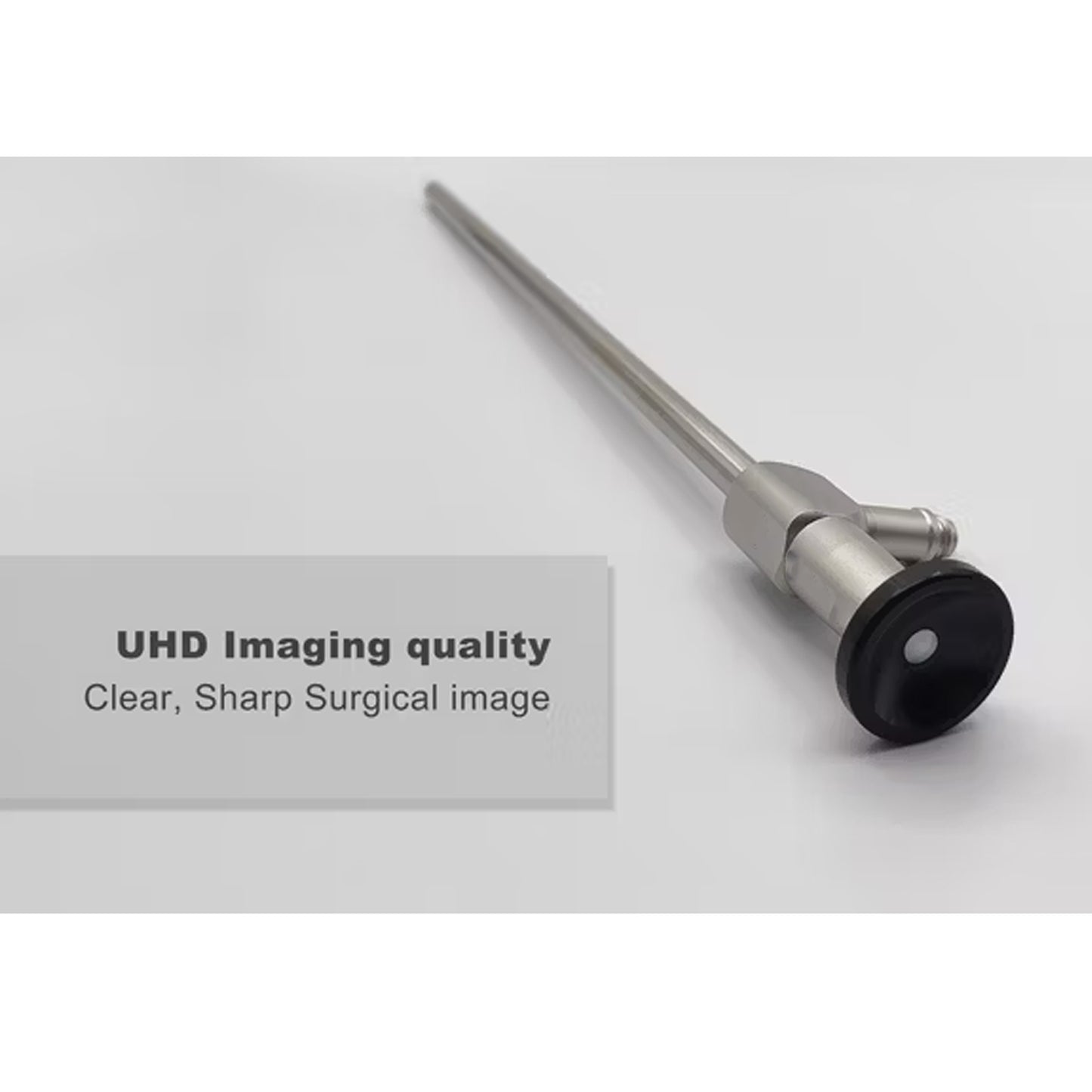 Vishal Surgical Co 0-degree rigid laparoscope, 5mm/10mm diameter, used for minimally invasive surgical procedures.