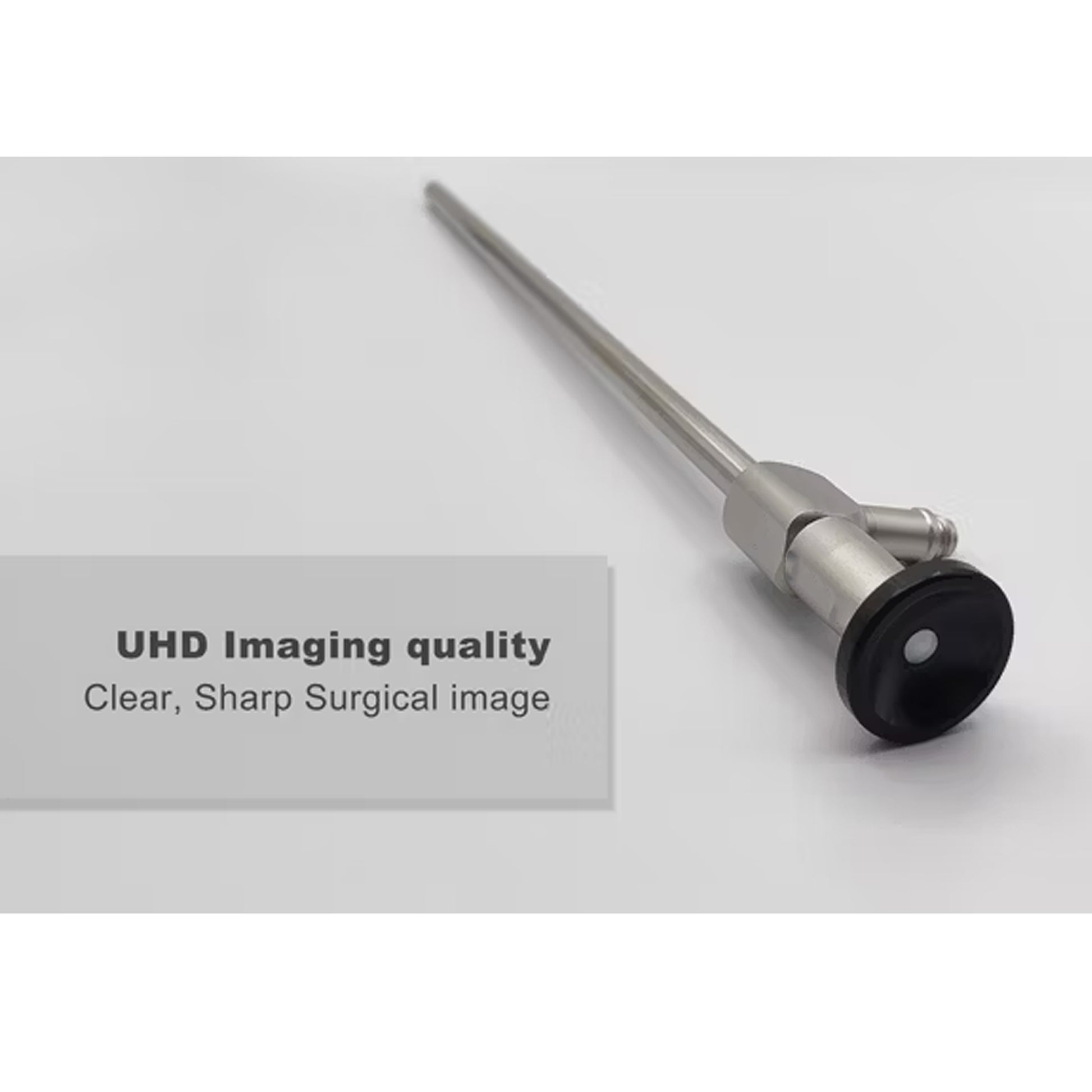 Vishal Surgical Co 0-degree rigid laparoscope, 5mm/10mm diameter, used for minimally invasive surgical procedures.