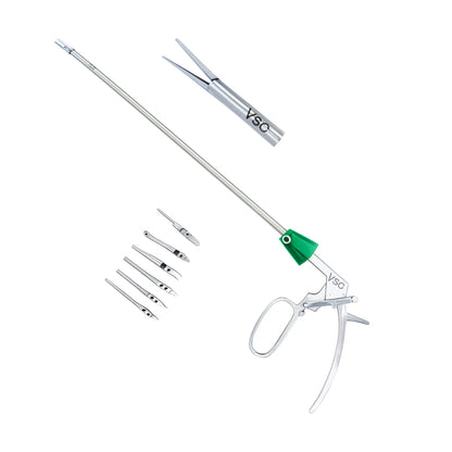 Laparoscopic Bulldog Vascular Clamp Clip Applicator by Vishal Surgical Co with a stainless steel clamp and ergonomic handle.