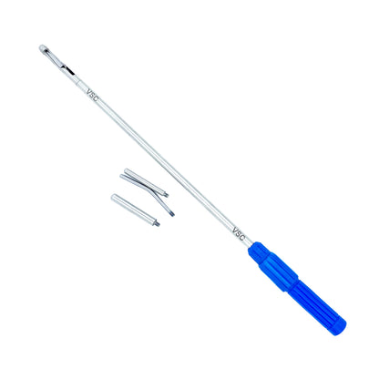 Laparoscopic Mangeshikar uterine manipulator by Vishal Surgical Co, showing the device used in gynecological procedures.