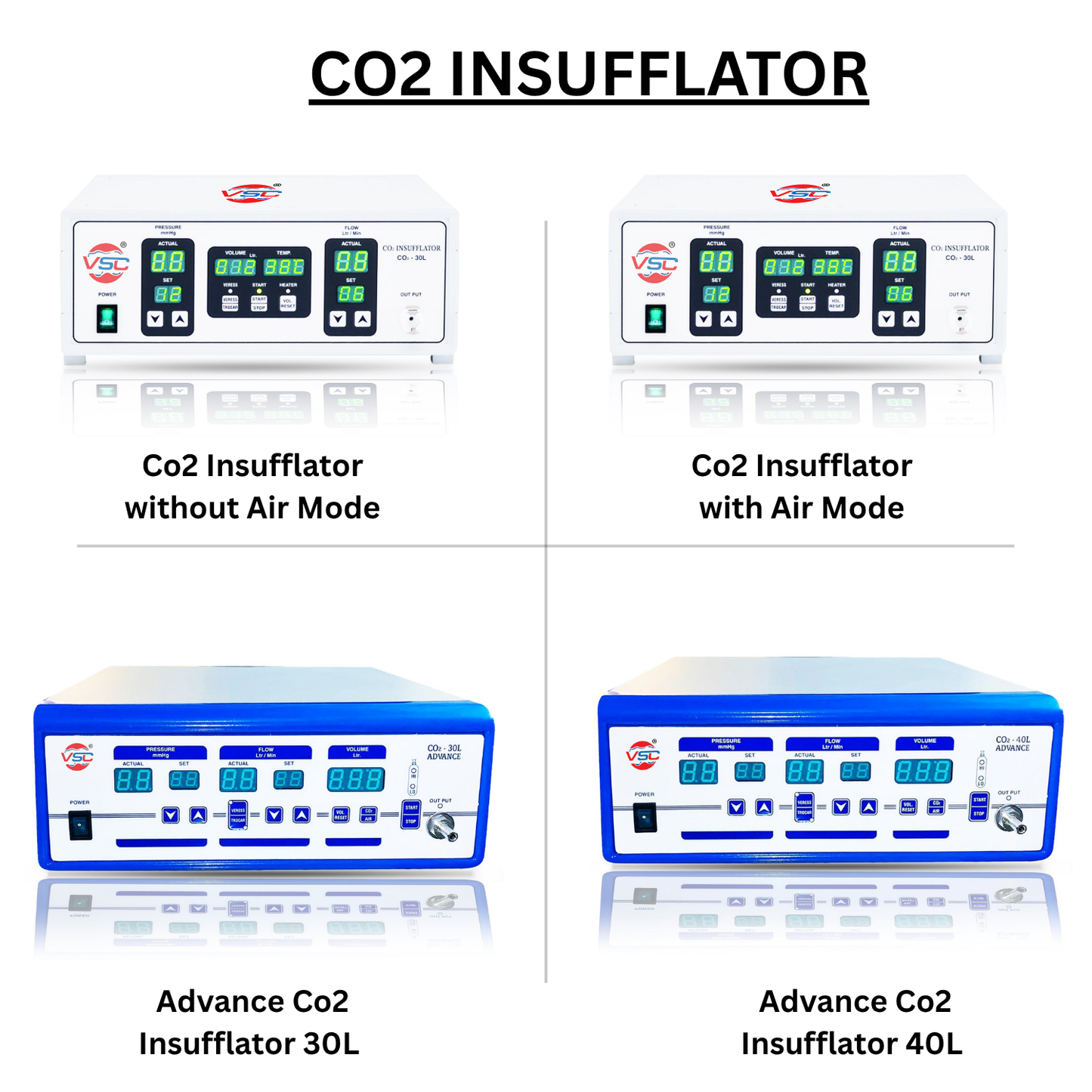 laparoscopic co2 insufflator 30l 40l surgical gas insufflation machine advanced and standard models