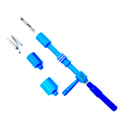 Vishal Surgical Co Mangeshikar uterine manipulator used for laparoscopic gynecological procedures, shown in a surgical setting.