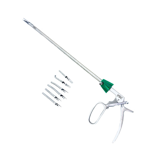 laparoscopic bulldog vascular clamp applicator applier  10mm 33cm with 6 clamps surgical instrument