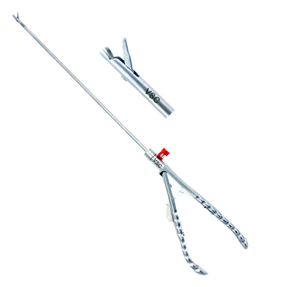Vishal Surgical Co laparoscopic needle holder surgical instrument with 5mm size, used for precise suturing in minimally invasive procedures.