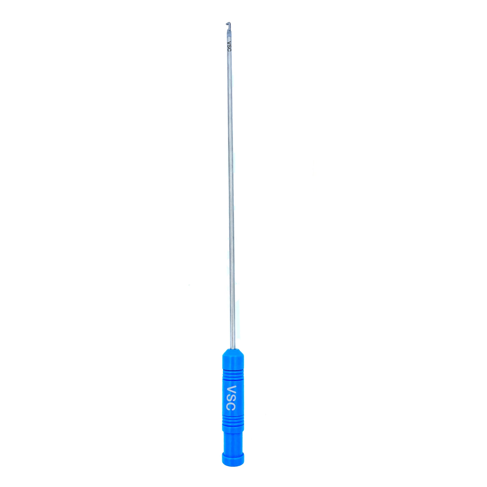 Vishal Surgical Co laparoscopic bipolar hook instrument with a slender handle and precision tip for minimally invasive surgery.