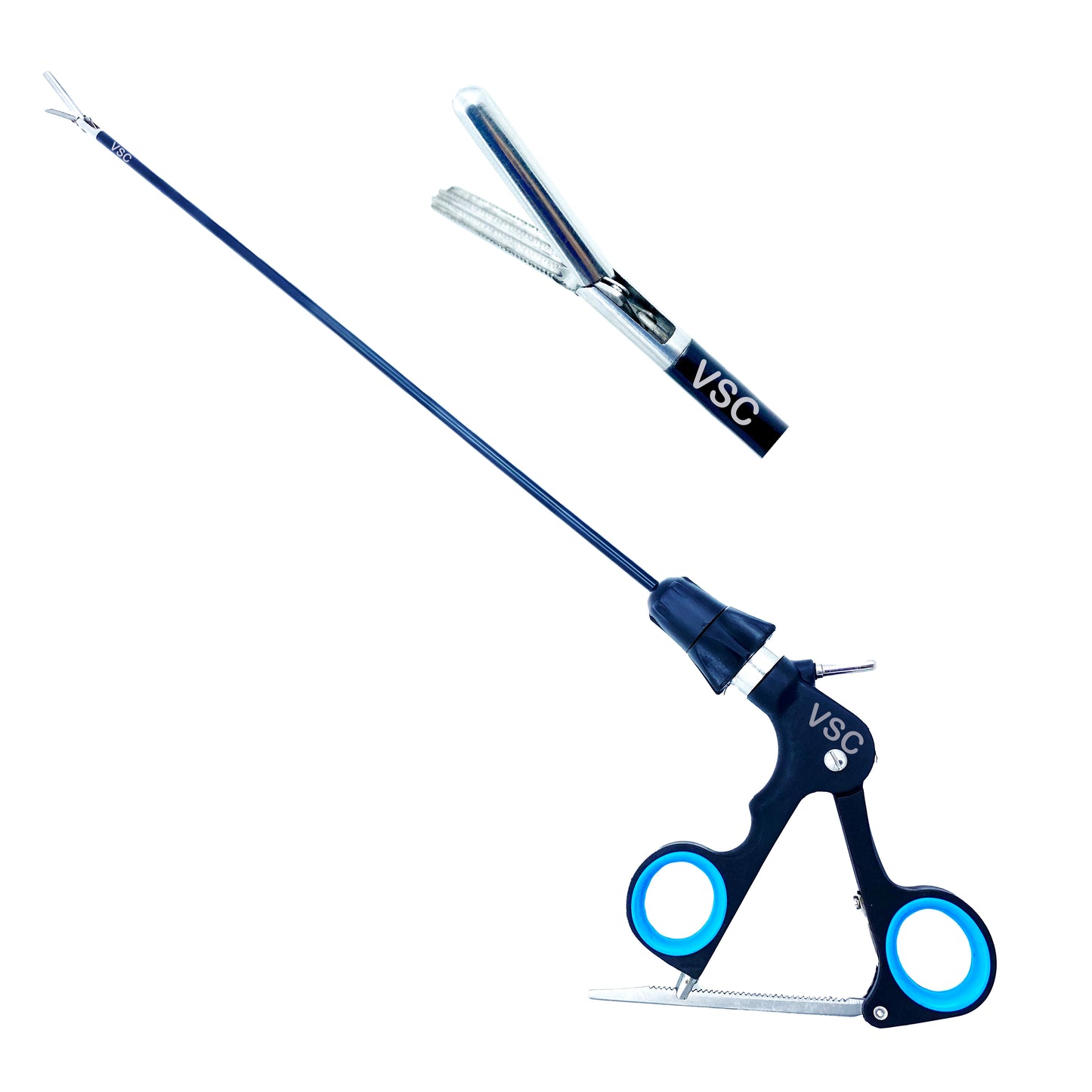 Buy VSC Laparoscopic DeBakey Grasper 5mm with ring type handle for precise tissue handling. Reusable, autoclavable surgical-grade stainless steel forceps.