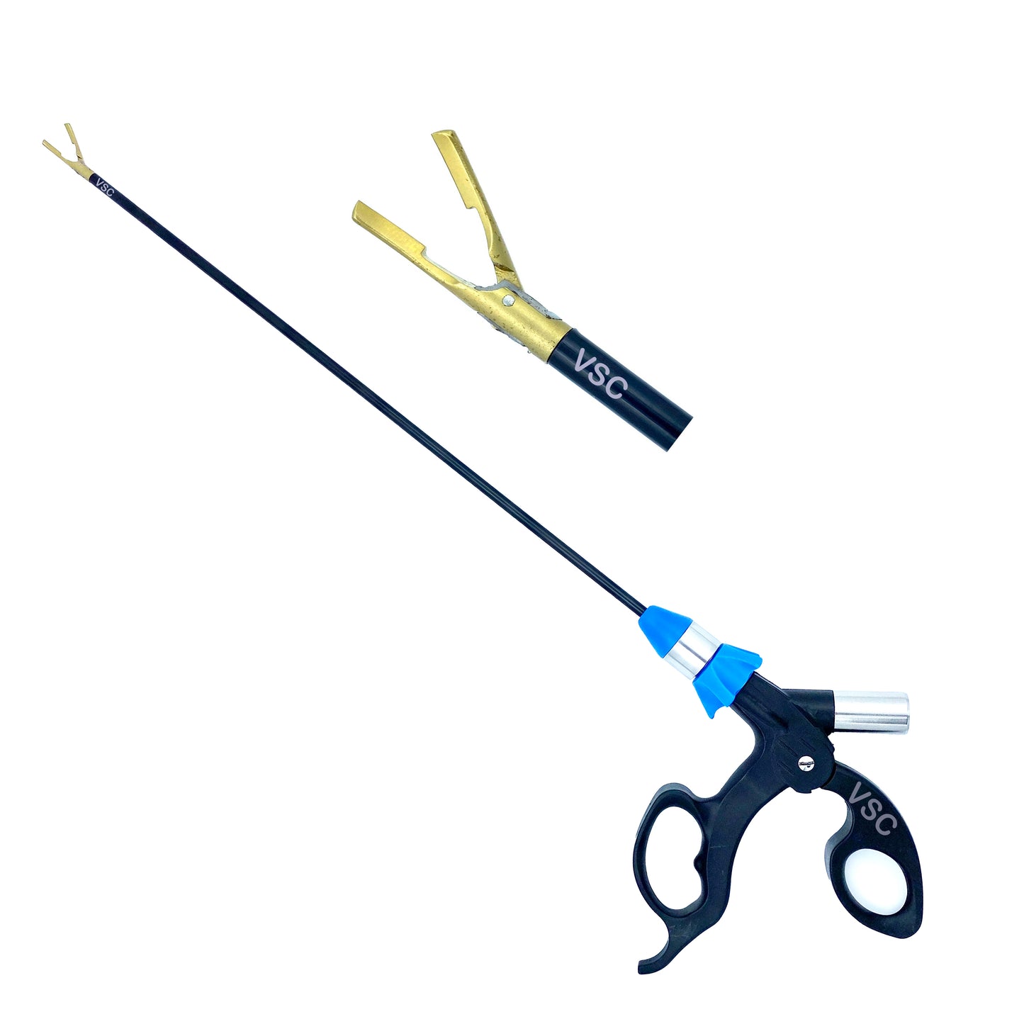 VSC Laparoscopic Bipolar Shearer Wolf Vessel Sealer Cutter 5mm Curved Gold Jaw