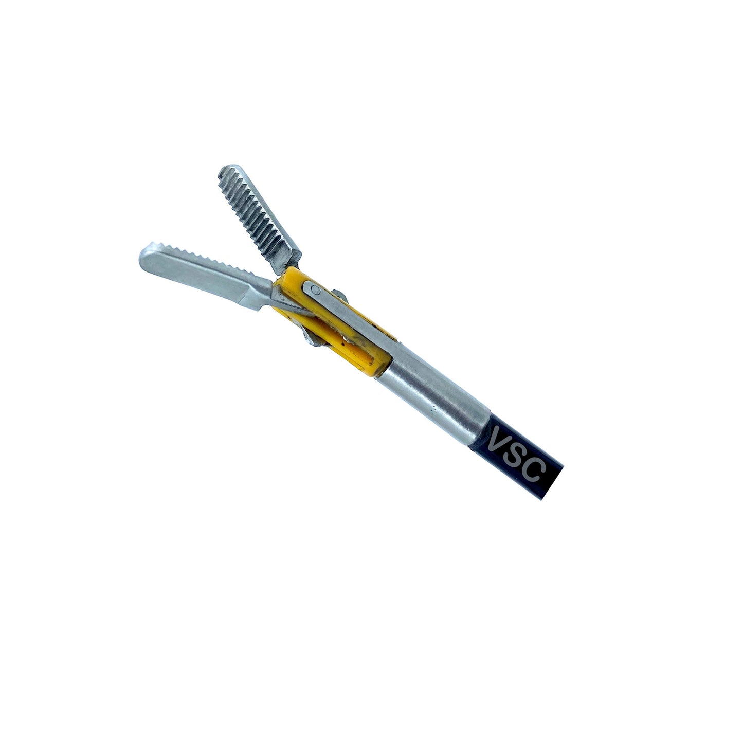 Laparoscopic bipolar forceps by Vishal Surgical Co with insulated tips for precise surgical coagulation during minimally invasive procedures.
