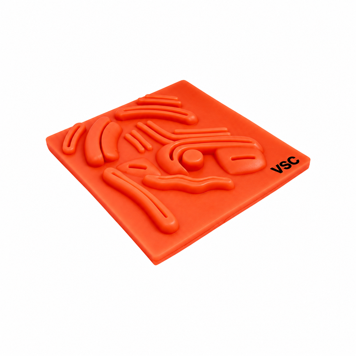 Laparoscopic Silicone Suture Practice Pad with 14 & 17 Pre-Cut Wounds | Pink & Red | Surgical Training Instruments