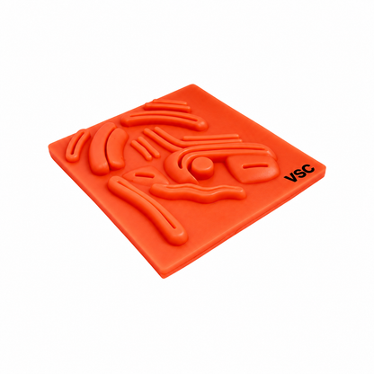 Laparoscopic Silicone Suture Practice Pad with 14 & 17 Pre-Cut Wounds | Pink & Red | Surgical Training Instruments