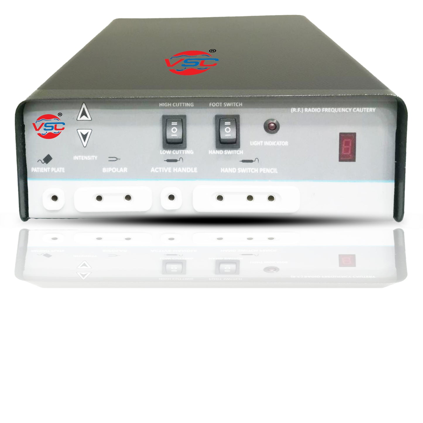 Vishal Surgical Co radio frequency RF cautery machine with digital controls and electrocautery unit for surgical procedures.