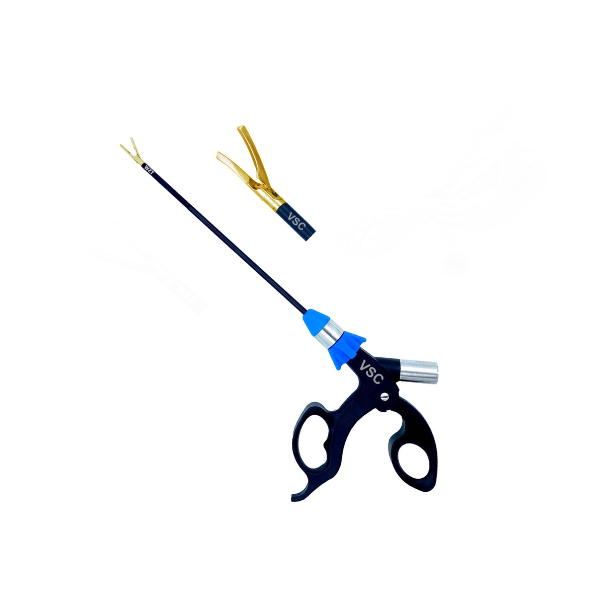 VSC Laparoscopic Bipolar Wolf Open Small Vessel Sealer Cutter 5mm x 17cm Straight Curved Gold Jaw