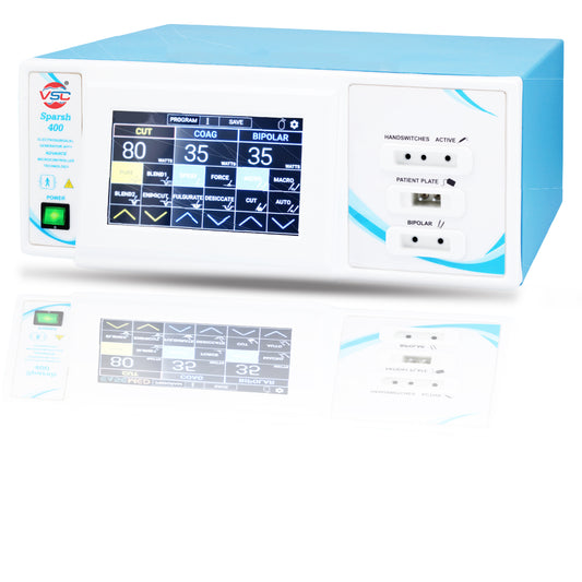 sparsh 400 electrosurgical generator 400w touchscreen bipolar cautery machine surgical equipment