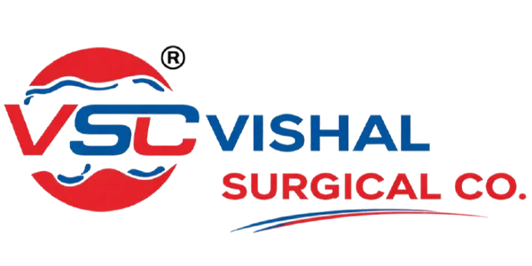 VSC Vishal Surgical Co. logo with red and blue text and circular design