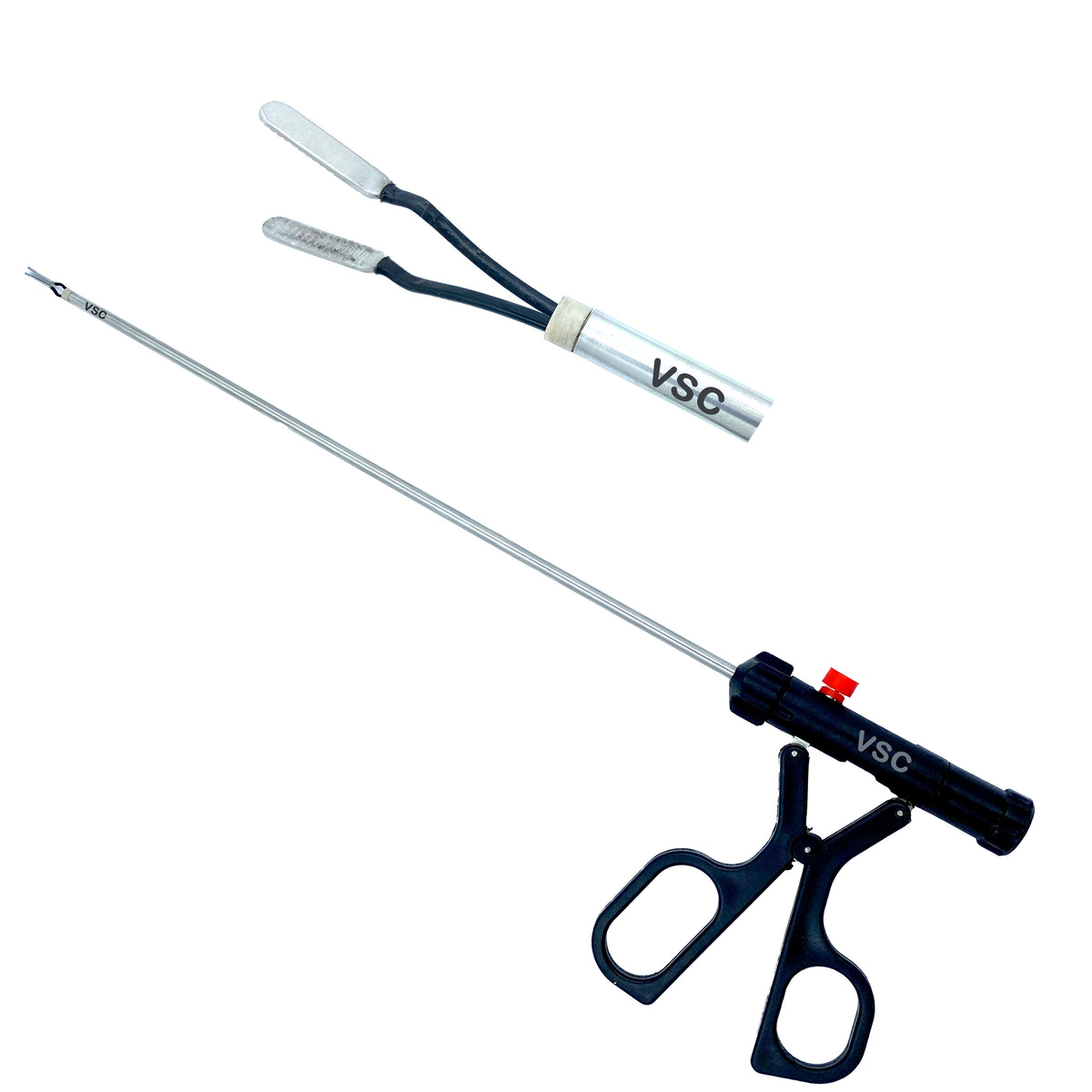 VSC Laparoscopic Bipolar X Handle Forceps Flat Jaw and Spiral Jaw Surgical Instrument