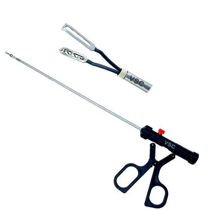 VSC Laparoscopic Bipolar X Handle Forceps Flat Jaw and Spiral Jaw Surgical Instrument