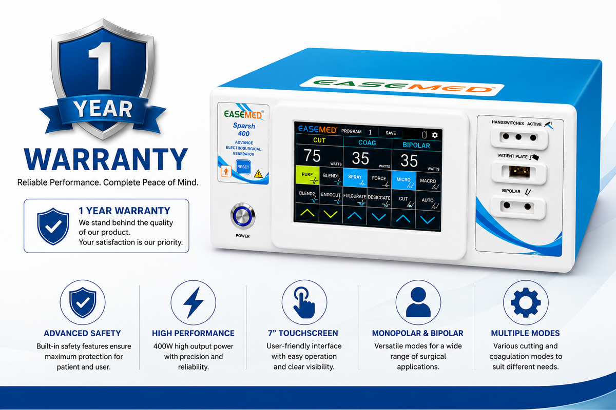 EASEMED Sparsh 400 400W electrosurgical generator with 7 inch touchscreen