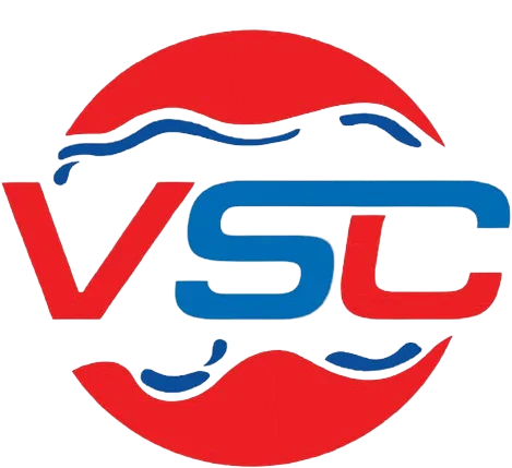 VSC logo with red and blue abstract design, surgical instruments supplier