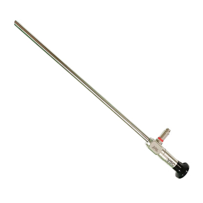 Vishal Surgical Co 10mm 0-degree rigid laparoscope with 5mm and 10mm options, used for minimally invasive surgical procedures.