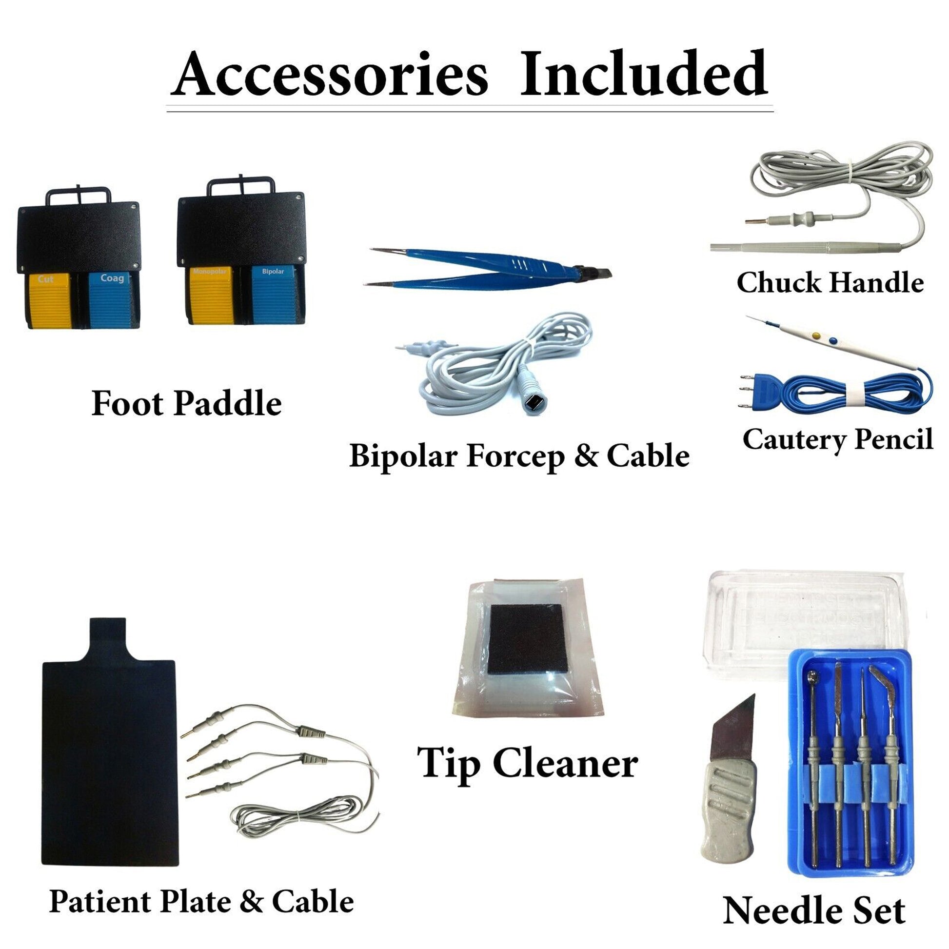 Vishal Surgical Co vessel sealing system with cautery machine and accessories, 400W electrosurgical generator unit for surgical procedures.